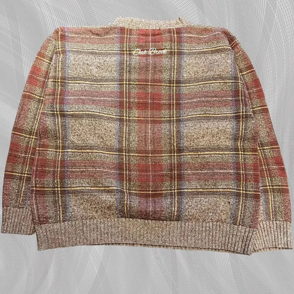 Oak Brook x Carnegie Mellon University Upcycled Tartan Plaid Sweater Size S